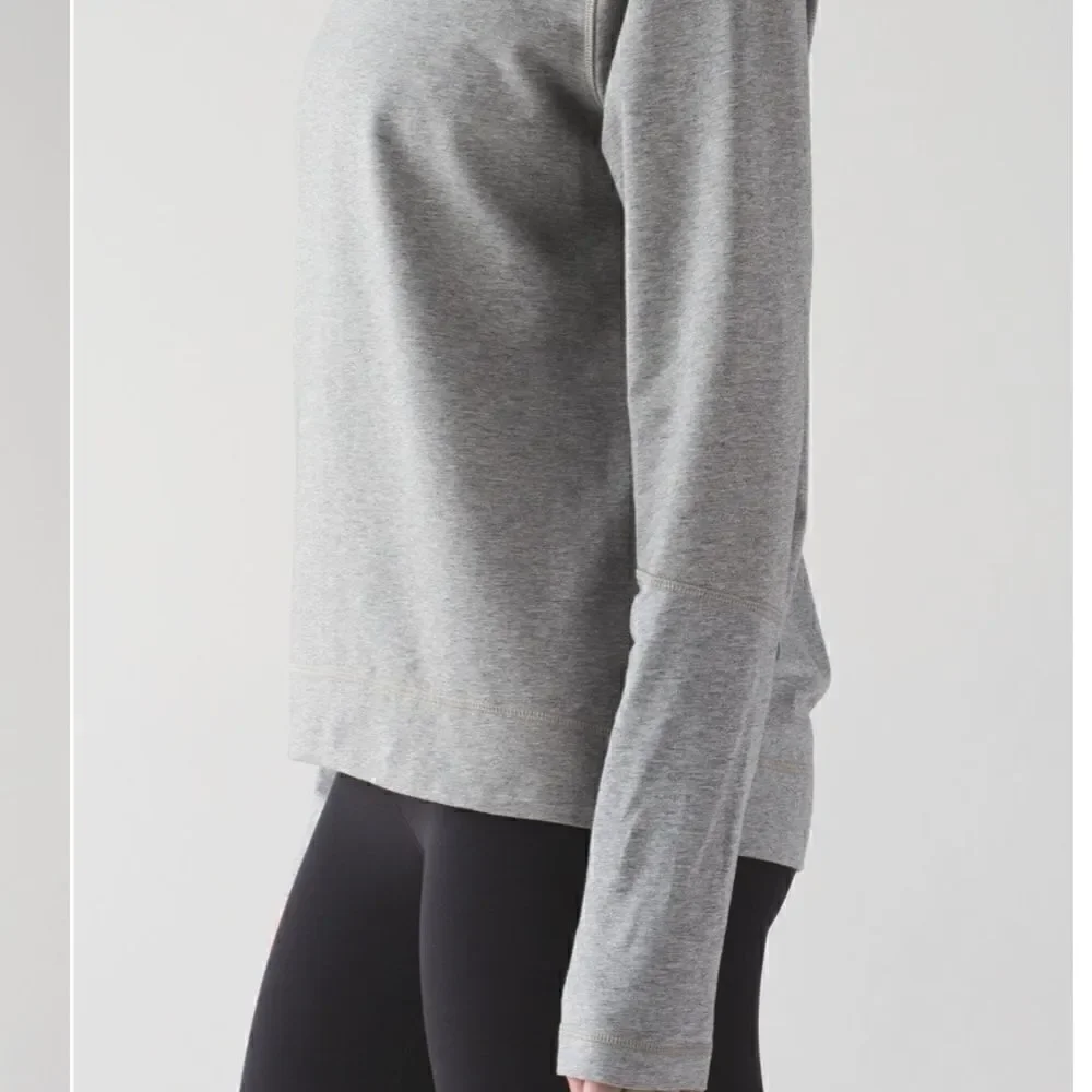 Lululemon Belle Long Sleeve Heathered Medium Grey Size 8